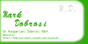 mark dobrosi business card